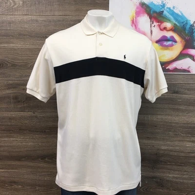 DE COLECCIÓN Polo Deportivo Ralph Lauren Para Hombres XXL Crema Manga Corta Polo Foto 1 de 4