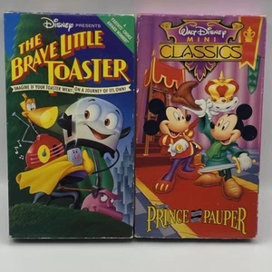 The Brave Little Toaster-The Prince and the Pauper 2 VHS LOT Disney - Picture 1 of 12