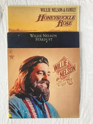 3 Willie Nelson Vinyl LPs Honeysuckle Rose / Stardust / Sound in Your Mind VG - Image 1 of 4