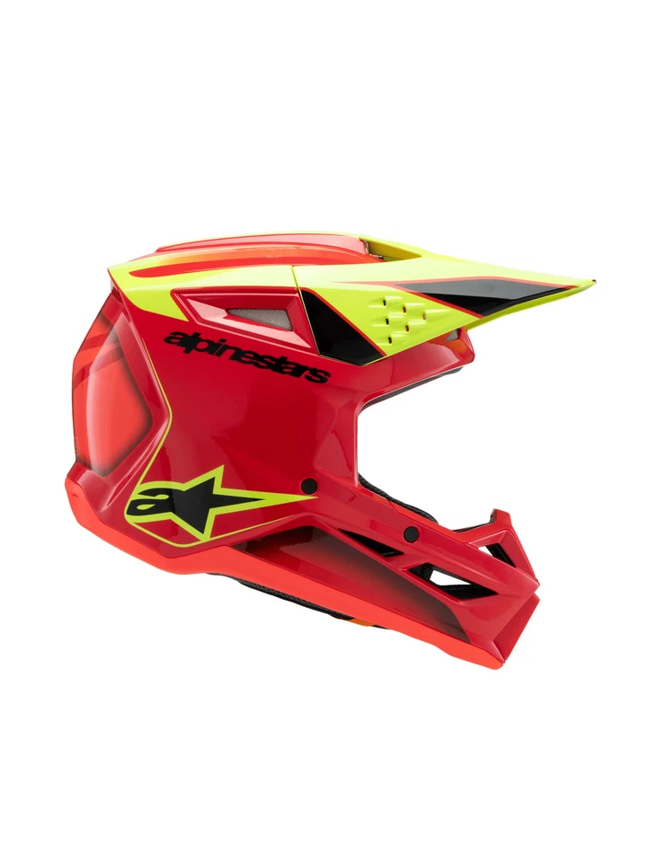Alpinestars Youth SM3 Helmet Fray Gloss Red/Yellow Fluo/Black Medium Foto 1 de 1