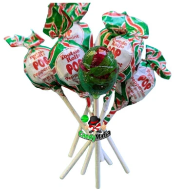 Tootsie Pops Candy Cane Tootsie Pop 30 lollipop sucker Peppermint 2025 Edition - Image 1 of 3
