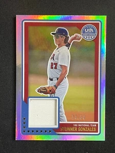 Stunner Gonzales 2023 Stars & Stripes 18U USA National Team HOLO PATCH SP SN /50 - Picture 1 of 2