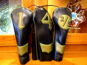 Vintage MacGregor Headcover Set of 3 covers 1,2/5,4 Black - Picture 1 of 4