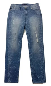 Rock & Republic Women's Size 8 Emo Distressed Milky Way Skinny Boyfriend Jeans - Picture 1 of 12