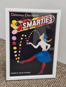 Smarties Schokolade, Poster Kunst gerahmt A4 Repro - Bild 1 von 1