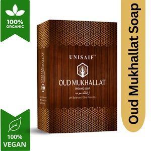 Unisaif Oud Mukhallat Organic Body Soap Bar, Moisturizing Soap With Shea Butter - Picture 1 of 8