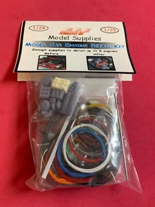 1/25 Model Car Engine Detail Kit Spark Plug Wire Braided Line 3D Parts Cables - Picture 1 of 3
