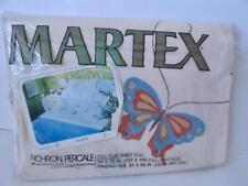 Vintage NEW Old Stock Martex Honai Mori Volante Butterfly Sheet Full Flat Cream