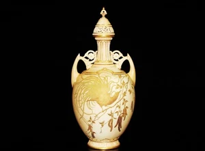 Royal Worcester mit zwei Henkeln Vase/Urne aus der Zeit von 1862-1877 & 20" H - Bild 1 von 12