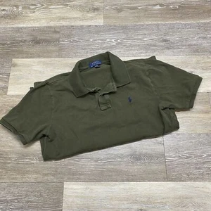 POLO by RALPH LAUREN Button V-Neck Short Sleeve Green Polo Shirt Boy's Size XL - Picture 1 of 7