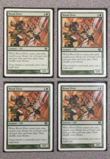 MAGIC THE GATHERING WOOD ELVES 4X PLAYSET - 8TH EDITION - COMMON  - LP- MTG