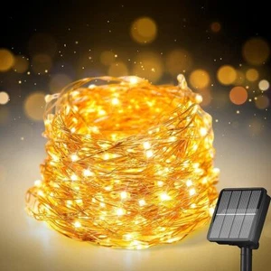 Solar Fairy Lights Waterproof with 8 Modes for Patio Tree Party Wedding Decor - Picture 1 of 11