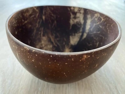 Juego de cuchara con tazón de coco natural ensalada de frutas fideos tazón de arroz vajilla de madera cre Foto 1 de 3