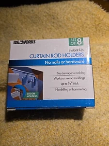 Instant Holders-Curtain Rod Brackets No Drilling-Perfect for Hanging on Any Wall - Picture 1 of 20