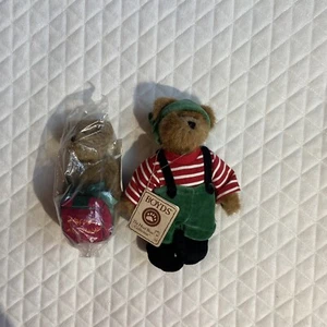 Vintage Boyd’s Bears Weihnachten Wohndeko Bär Elfe Edmund Bär Chris mit Geschenk  - Bild 1 von 14