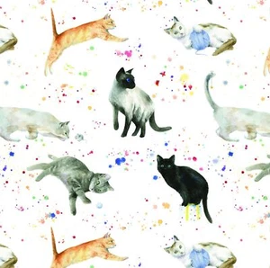 Cat & Kitten Wrapping Paper Sheets & Tags - Arty Penguin Quality NEW - Picture 1 of 2