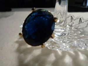 Fashion Ring - Size 9 (new Deep Blue /Gold - Picture 1 of 2
