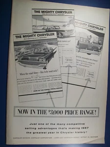 1957 Chrysler over-size-mag car dealer ad-"Now in the $3000 range!" - Picture 1 of 1