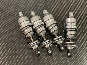 Amortiguadores delanteros y traseros de aluminio para Arrma Infraction 6s BLX plateados - Imagen 1 de 3