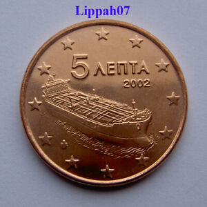 Griekenland / Greece 5 cent 2002 UNC