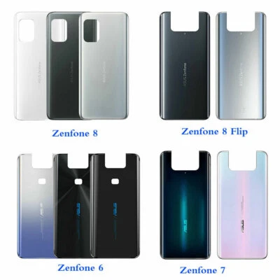 Glass Rear Door Back Battery Cover For Asus Zenfone 6 / 7 / 8 With Adhesive Tape - Image 1 of 4