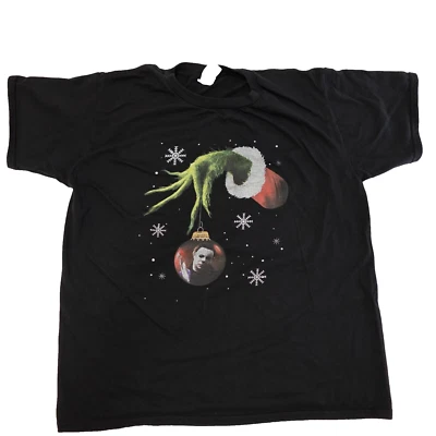 Camisa de Natal unissex grande Michael Myers The Grinch Baddie engraçada ousada emo gótica - Imagem 1 de 4