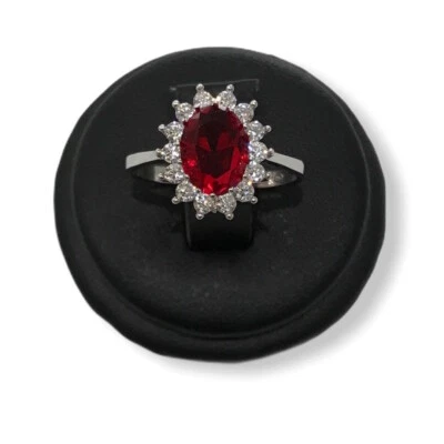 Anello Principessa con Rubino in argento 925% - Immagine 1 di 4