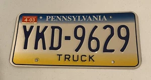 PENNSYLVANIA  Authentic License Plate  TRUCK  WWW.STATE.PA.US  PLATE # YKD-9629 - Picture 1 of 2