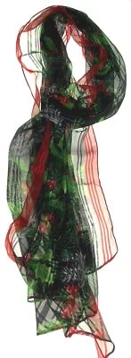 Bufandas de Navidad Acebo Vacaciones Verde Rojo Lote 2 Puras Fiesta Vacaciones Regalo Informal Foto 1 de 2