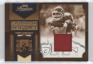 2007 Playoff Prestige Gridiron Heritage Materials Prime /50 Tony Gonzalez HOF