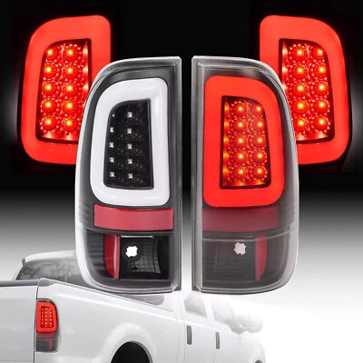 Black LED Tube Tail Lights Lamps For Ford F250 F350 F450 SD SuperDuty 2008-2016 - Image 1 of 4