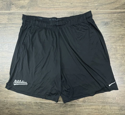 Nike Dri-Fit Oakland Athletics MLB Mens Black Athletic Baseball Shorts 2XL-READ Cover