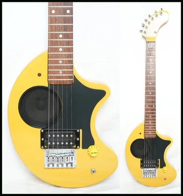 FERNANDES ZO-3 YELLOW Taiwanese-made mini guitar with built-in amplifier - Image 1 of 4