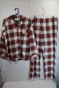 NEW Lauren Ralph Lauren Cotton Blend Long Sleeve Pajama Set Size XL (38X30) Soft - Picture 1 of 13