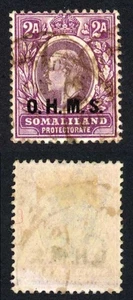 SOMALILAND SGO12Official 1904-05 2a wmk CA type O3 opt good used - Picture 1 of 1