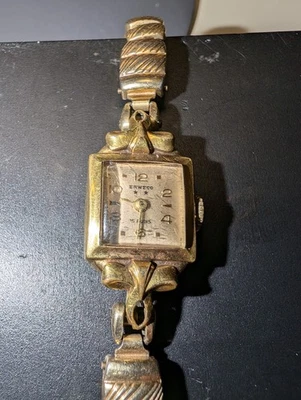 Erweco 15 Rubis - Art Deco - elegante Damenuhr - Handaufzug - Werk läuft - Bild 1 von 4