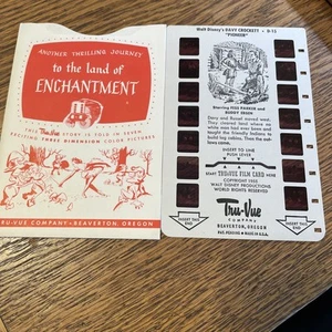 Tru-Vue WALT DISNEYS DAVY CROCKETT #D-15 Vintage Reel Film Card 3D 3 Dimension - Picture 1 of 5