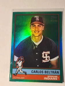 2025 Topps Pro Debut MiLB Legends Carlos Beltran #ML-7 Green Foil 47/99 Indians - Picture 1 of 2
