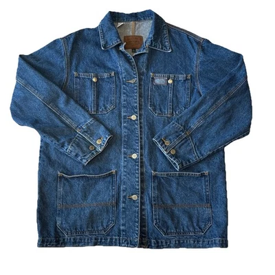 Vintage Ralph Lauren Jeans Co. Men's Large Denim Chore Barn Trucker Jacket Coat - Image 1 of 4