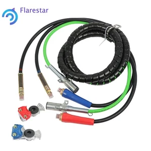 12ft 7 Way ABS Electrical Cables&Rubber For Semi Truck Air Line Kit  3-in-1 Wrap - Picture 1 of 11