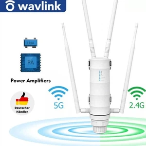 Wavlink AC1200 Zewnętrzny wzmacniacz WLAN, przedłużacz Dwuzakresowy WiFi Long Range Access-Po - Zdjęcie 1 z 15