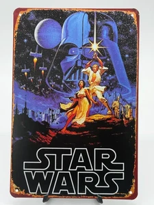 Star Wars Tin Sign Metal Movie Poster Vintage Style Home Theater Room Cinema - Picture 1 of 4