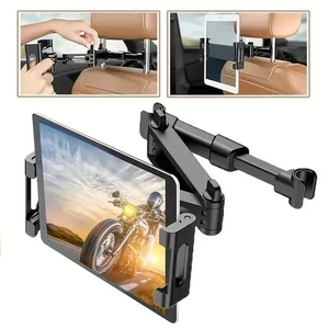Car Back Seat Headrest Mount Tablet Holder Universal for iPad iPhone Phones GPS - Picture 1 of 7