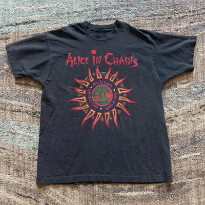 HOT! Alice In Chains Logo Unisex Black Cotton T-shirt Size S-5XL - Image 1 of 4