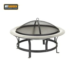 Fogata Plegable Acero Barbacoa - Quemador Calentador Exterior Camping Jardín Patio + Cubierta - Imagen 1 de 5