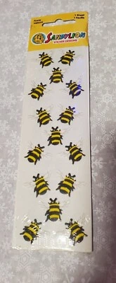 PEGATINAS DE COLECCIÓN 1986 SANDYLION SANDY LION TERCIOPELO DIFUSO ABEJORRO NUEVAS SELLADAS Foto 1 de 4