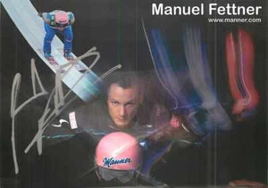 Manuel Fettner Autogrammkarte Skispringen Olympia Weltmeister Österreich - Bild 1 von 2