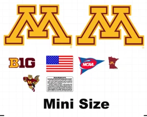 MINNESOTA GOPHERS Football Helmet Helmet Decal Mini Size 8 mil - Picture 1 of 1