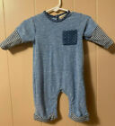 Cachcach Baby Boys Heather Blue Long Sleeve Romper - Size 3 Months - EUC