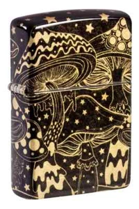 GENUINE Zippo FUSION Lighter MUSHROOMS GLIMMER 540 Allover NEW IN BOX FAST POST - Picture 1 of 11